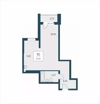 Студия Новосибирская область, Новосибирск Красный просп., 180 (50.1 м)