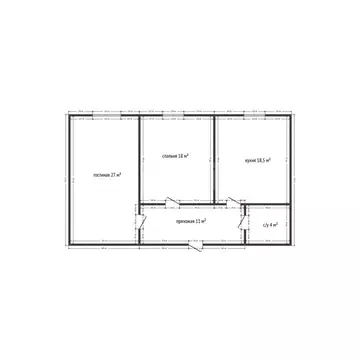 2-комнатная квартира: Махачкала, проспект Петра I, 14 (79.5 м)