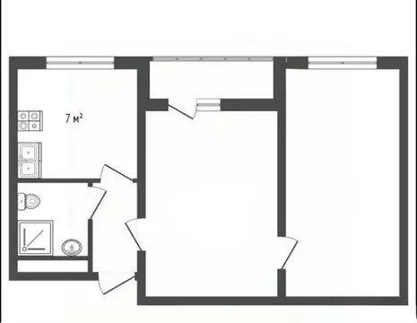 2-комнатная квартира: Санкт-Петербург, Муринская дорога, 10к1 (42 м)
