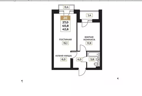 1-к кв. Пермский край, Пермь ул. Милиционера Власова, 8 (40.0 м)