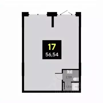 Офис в Тюменская область, Тюмень ул. Андрея Приказнова, 2 (57 м)
