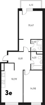 3-к кв. Московская область, Пушкино Мамонтовка мкр, Школьная ул., 28А ...