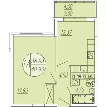 1-к кв. Московская область, Мытищи городской округ, д. Шолохово ...