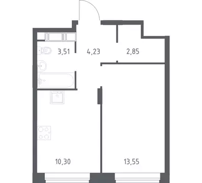 1-комнатная квартира: Балашиха, улица Бояринова, 36 (34.8 м)