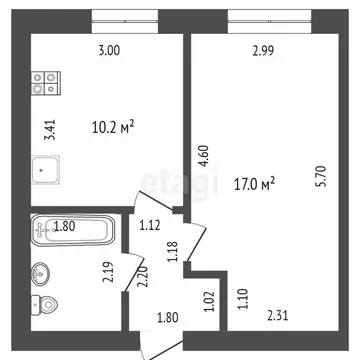 1-к кв. Удмуртия, Завьяловский район, с. Первомайский ул. Строителя ...