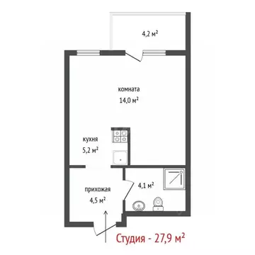 Студия Свердловская область, Екатеринбург ул. Машинная, 31Е (27.9 м)