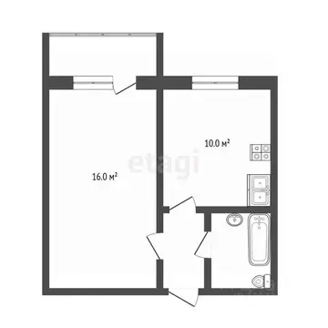 1-к кв. Тюменская область, Тюмень Таймырская ул., 70 (31.0 м)