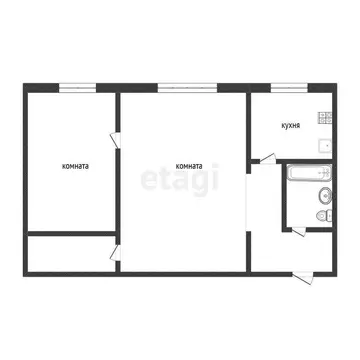 2-комнатная квартира: Златоуст, улица Мельнова, 2 (41 м)