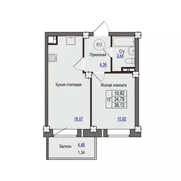 1-к кв. Псковская область, Псковский район, Завеличенская волость, д. ...