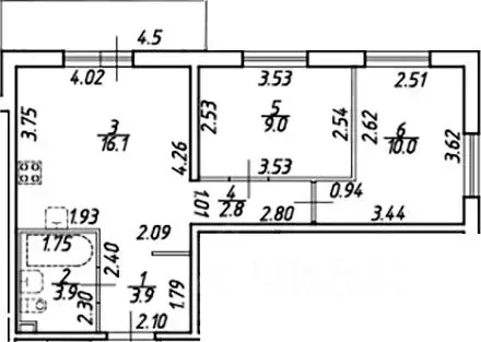 2-к кв. Ленинградская область, Всеволожский район, пос. Бугры ул. ...
