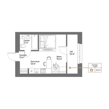 Студия Башкортостан, Стерлитамак Интернациональная ул., 61 (29.0 м)
