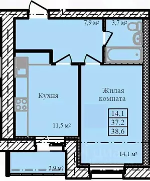 1-к кв. Тамбовская область, Тамбовский муниципальный округ, д. Крутые ...
