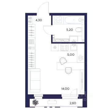 1-к кв. Пензенская область, Пенза Засурье мкр, Лес жилой комплекс ...