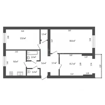 Комната Севастополь ул. Хрусталева, 163 (42.8 м)