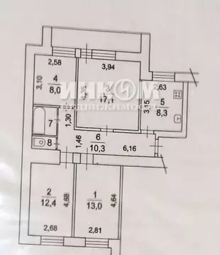 4-к кв. Московская область, Люберцы пос. Калинина, 44 (72.9 м)