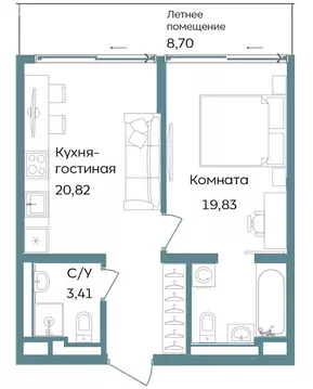 2-комнатная квартира: Республика Крым, Саки, курортный кластер Темпо ...