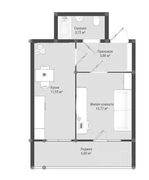 1-к кв. Крым, Керчь  (35.32 м)