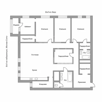 5-комнатная квартира: Москва, Саввинская набережная, 9 (215 м)