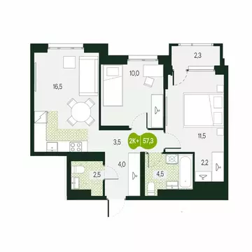 3-к кв. Забайкальский край, Чита Каштакский мкр,  (57.3 м)