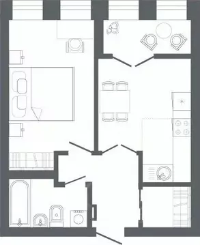 1-к кв. Свердловская область, Екатеринбург ул. Мира, 47 (42.0 м)