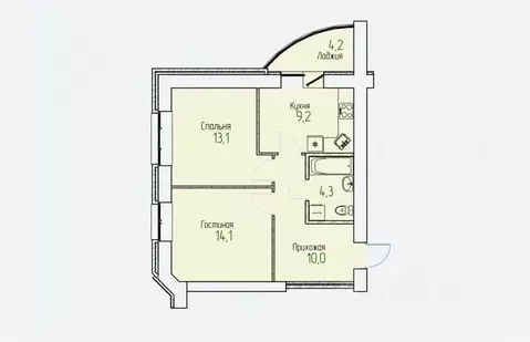2-к кв. Кировская область, Киров Мурашинский проезд, 7 (52.8 м)