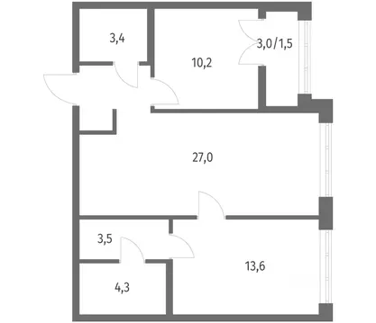 2-к кв. Ленинградская область, Ломоносовский район, Аннинское ...