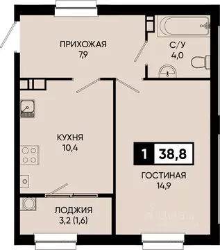 1-к кв. Ставропольский край, Кисловодск городской округ, пос. ...