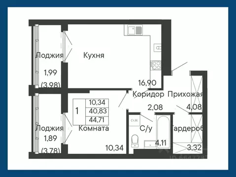 1-к кв. Ростовская область, Ростов-на-Дону Ривьера жилой квартал,  ...