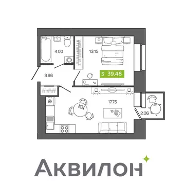 1-к кв. Архангельская область, Северодвинск ул. Ломоносова, 79к3 ...