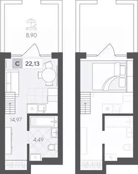 Студия Тюменская область, Тюменский район, д. Падерина ул. Сергея ...