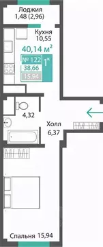 1-к кв. Крым, Симферопольский район, с. Мирное ПроПолис жилой комплекс ...
