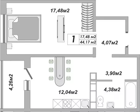 1-к кв. Оренбургская область, Оренбург Осенний Лист жилой комплекс, 3 ...