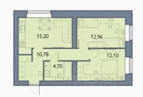2-к кв. Брянская область, Брянский район, пос. Мичуринский, ...