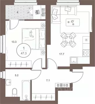 1-к кв. Пензенская область, Пенза Арбеково жилрайон, Дальнее Арбеково ...