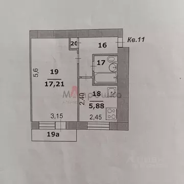 1-к кв. Белгородская область, Белгород пер. 1-й Заводской, 8 (30.5 м)