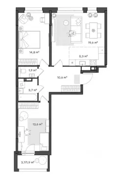 2-к кв. Ярославская область, Ярославль Тутаевское ш., 93Б (71.4 м)