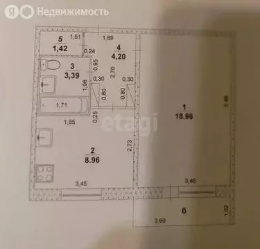 1-комнатная квартира: Ульяновск, Фестивальный бульвар, 10 (36.9 м)