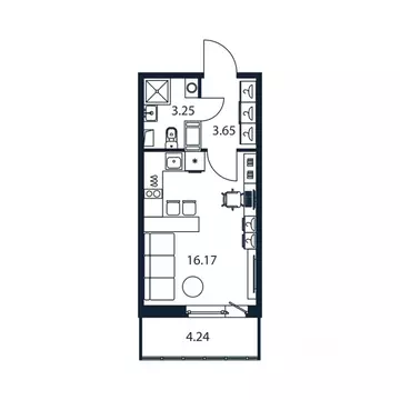 Студия Ленинградская область, Мурино Всеволожский район, ул. ...