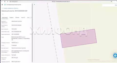 Участок в Воронежская область, Каширский район, Колодезянское с/пос, ...