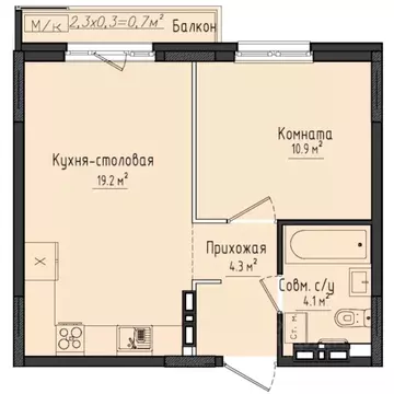 1-к кв. Удмуртия, Завьяловский район, с. Первомайский ул. Строителя ...