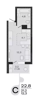 Студия Краснодарский край, Новокубанск Капланово мкр, Эво жилой ...