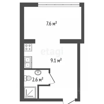 Студия Санкт-Петербург ул. Константина Заслонова, 8Б (19.3 м)