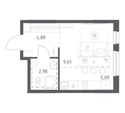 Студия Башкортостан, Уфа ул. Рашита Манурова (22.47 м)