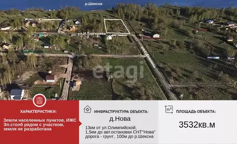 Участок в Вологодская область, Череповецкий район, Ирдоматское с/пос, ...