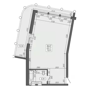 1-к кв. Приморский край, Владивосток ул. Мыс Кунгасный, 3Б (63.17 м)