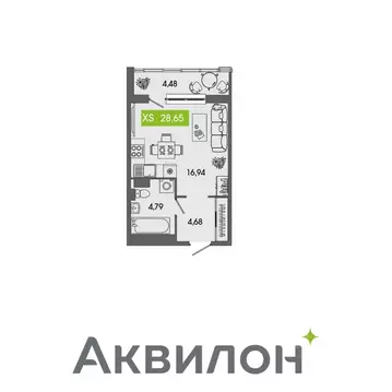 Студия Архангельская область, Северодвинск Аквилон Севен жилой ...