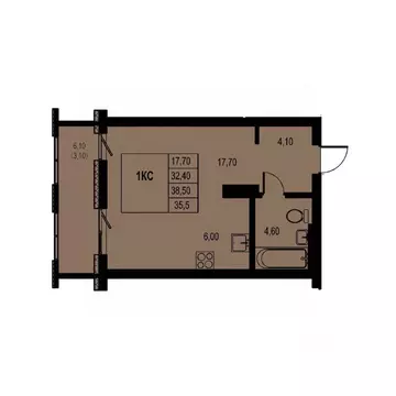 Студия Новосибирская область, Новосибирск Авиастроителей мкр,  (35.5 ...