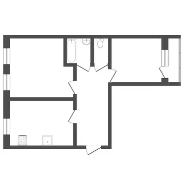 2-комнатная квартира: Тюмень, улица Циолковского, 20А (68.8 м)