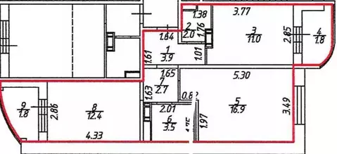 2-к кв. Московская область, Раменское ул. Молодежная, 30 (52.4 м)