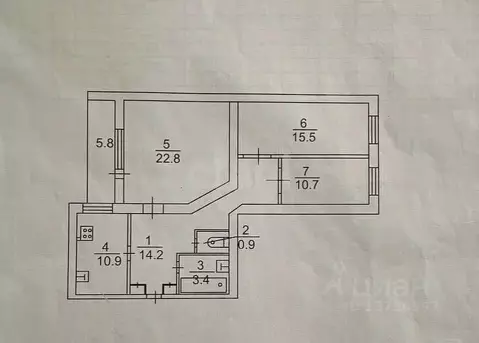 3-к кв. Саратовская область, Саратов Волжская ул., 5/9 (78.4 м)
